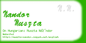 nandor muszta business card